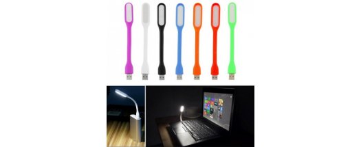 2 броя практични USB LED лампи в свежи цветове снимка #0