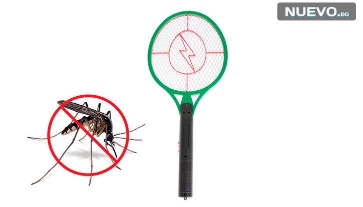 Презареждаща се електрическа хилка за мухи, комари и други насекоми снимка #1