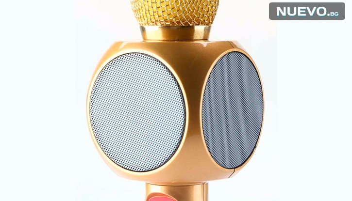 Безжичен BLUETOOTH караоке микрофон с LED светлини снимка #2
