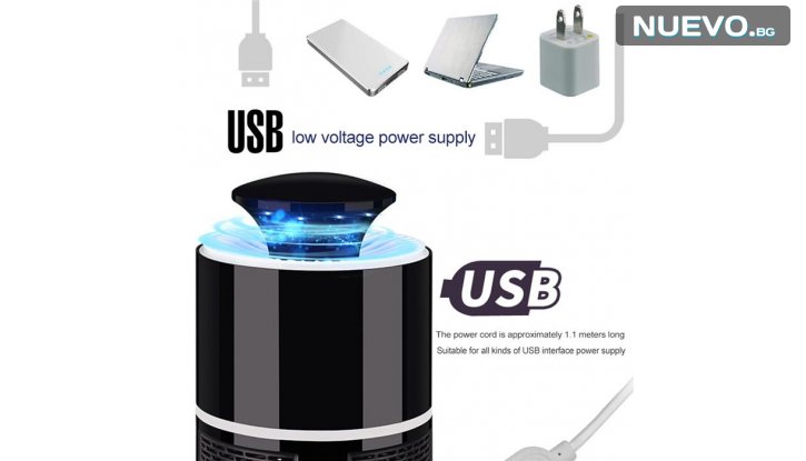 USB Лампа капан за комари със засмуквател NV-813 снимка #1
