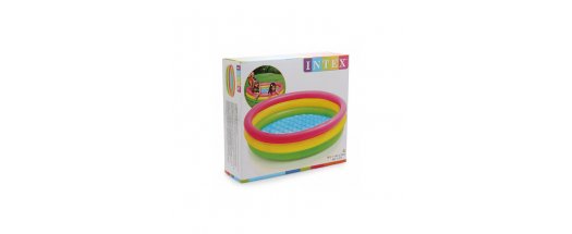 Надуваем детски басейн INTEX с 3 цветни ринга  снимка #1