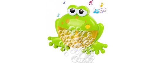 Машина за пяна/балончета Bambino Bubble Frog музикална, зелена 18м+ снимка #0