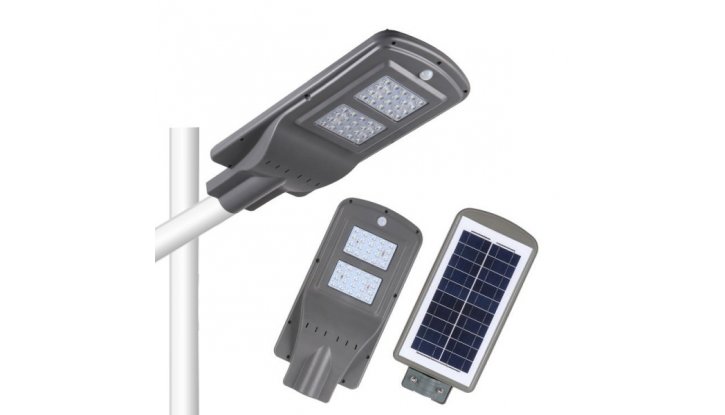 Външна Соларна LED лампа със сензор за двжение подходща за улична осветление 20W,30W,60W и 90W снимка #2