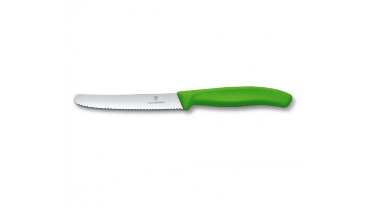 Кухненски нож за домати и колбаси Victorinox SwissClassic 11 см., назъбено острие, цветове снимка #0
