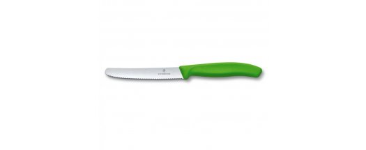 Кухненски нож за домати и колбаси Victorinox SwissClassic 11 см., назъбено острие, цветове снимка #0