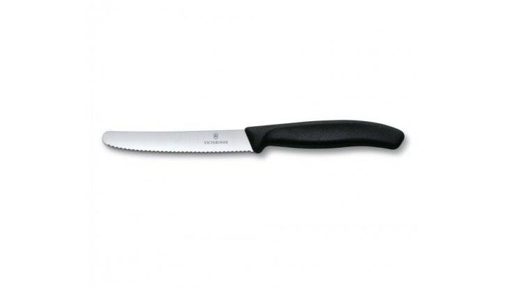 Кухненски нож за домати и колбаси Victorinox SwissClassic 11 см., назъбено острие, цветове снимка #2