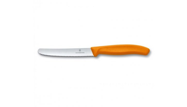 Кухненски нож за домати и колбаси Victorinox SwissClassic 11 см., назъбено острие, цветове снимка #1