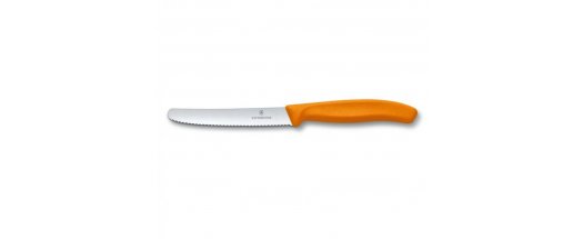 Кухненски нож за домати и колбаси Victorinox SwissClassic 11 см., назъбено острие, цветове снимка #1