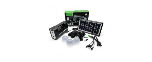 Комплект соларна осветителна система GDLITE GD-8007,Черен снимка #1