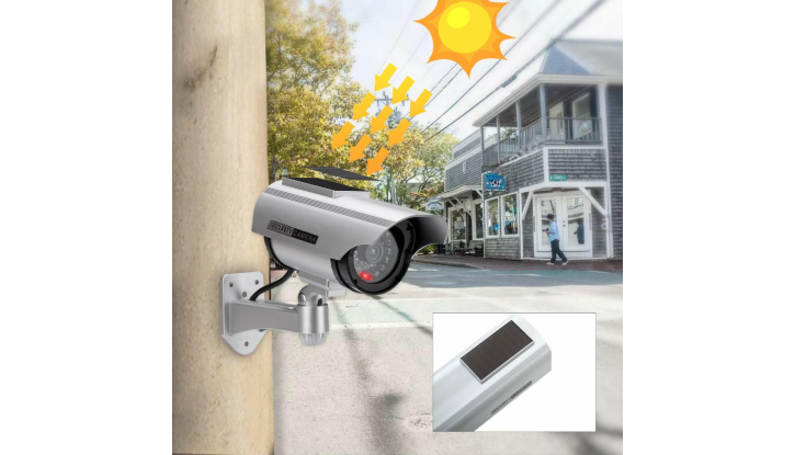 Фалшива охранителна камера със соларен панел снимка #3