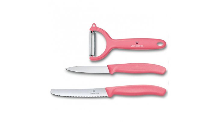 Комплект Victorinox Swiss Classic Trend Colors, два ножа и белачка, розов снимка #0